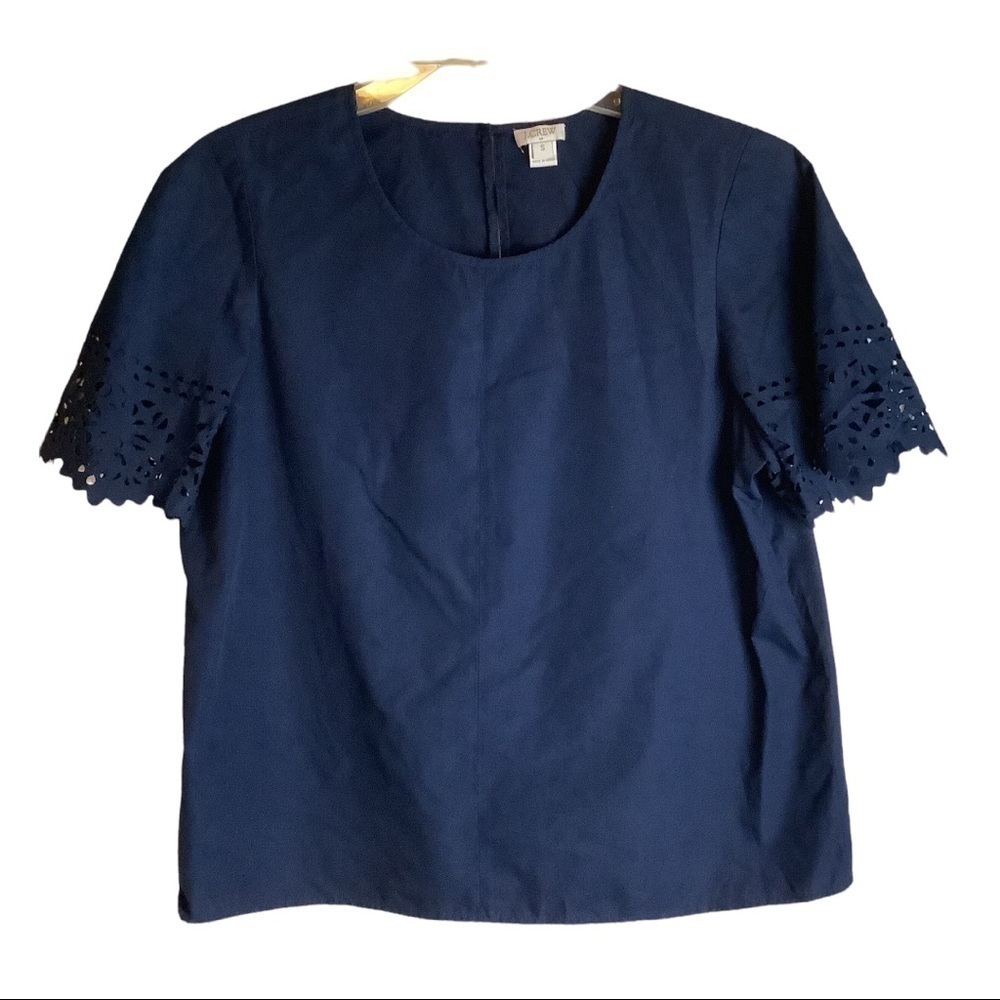 JCREW women’s top with cutout accents (e)